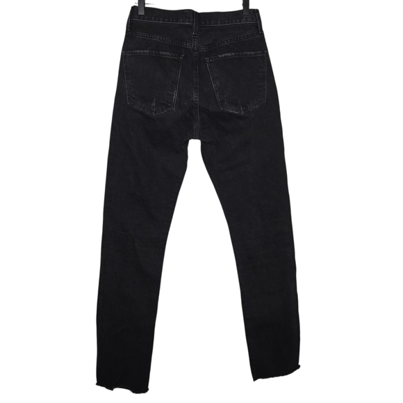 Agolde Cherie Womens High Rise Straight Distressed Luxury Denim Jeans Size 25 - Picture 2 of 10